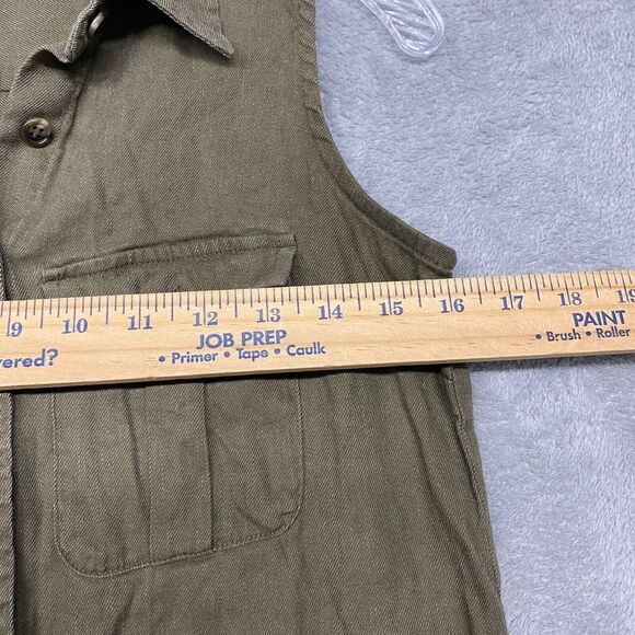 Lauren Ralph Lauren Romper Womens 2 Petite Green Utility Shorts Button Collar - Picture 3 of 9